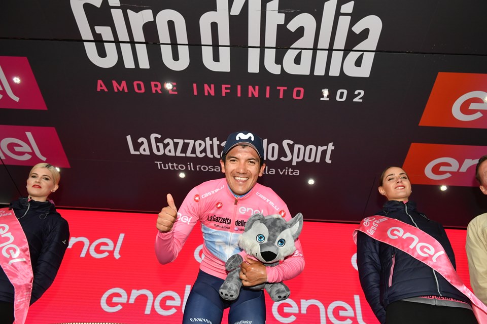 Italia.- El Ecuatoriano Richard Carapaz lider del Giro de&nbsp;Italia