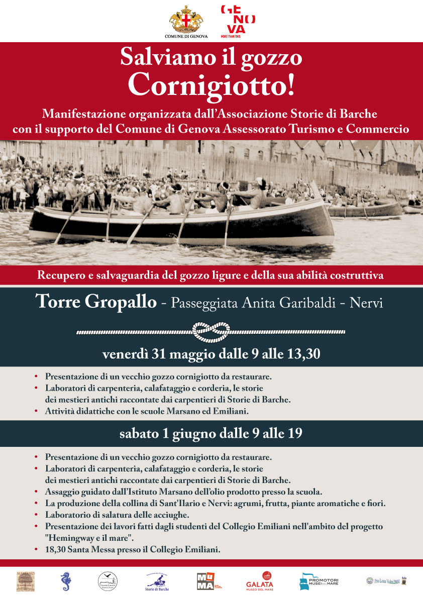 Genova.- Salviamo il Gozzo Cornigiotto!”, a Nervi il 31 maggio e 1°&nbsp;giugno