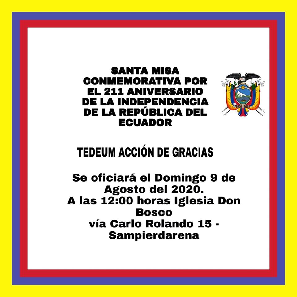 Génova.- Dos misas para conmemorar los 211 años del Primer Grito de&nbsp;Independencia