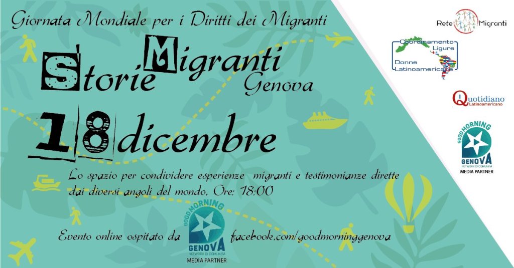 Venerdì 18.- Storie da raccontare nella Giornata Internazionale dei Diritti del&nbsp;Migranti