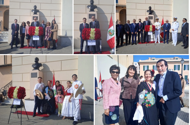 La Comunidad Peruana en Génova y el Consulado del General del Perú recordaron a Miguel Grau Seminario    