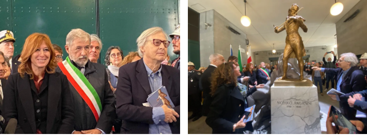 Cultura: Niccolò Paganini torna a Genova, inaugurata la scultura dedicata al celebre&nbsp;musicista