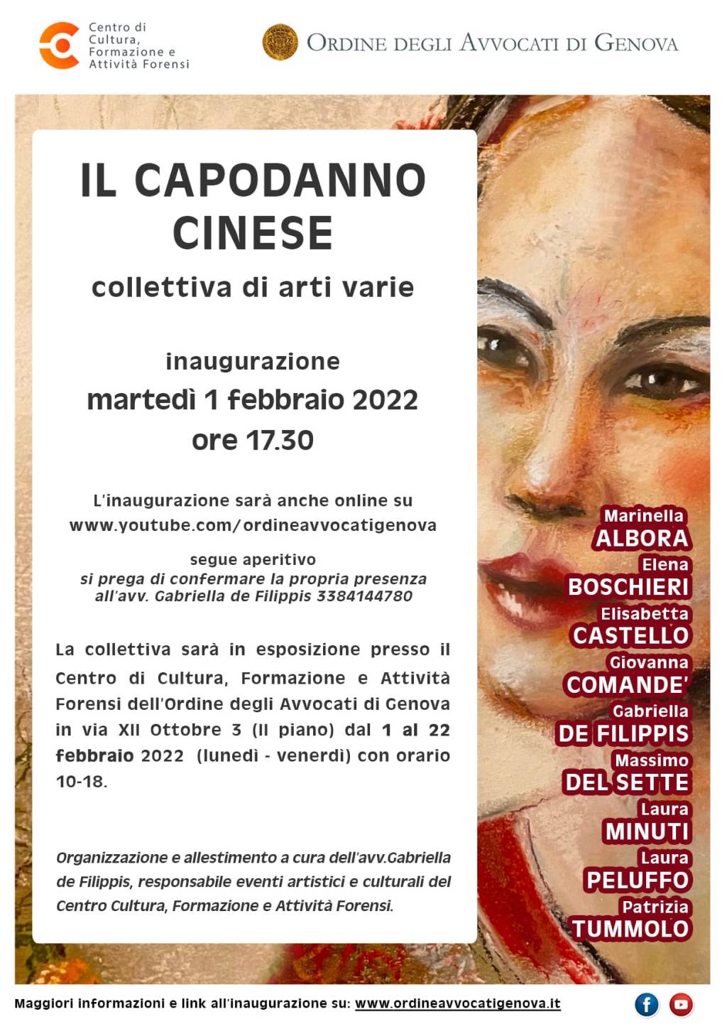 Domani 1 febbraio inaugurazioni   Mostra collettiva di arti varie dedicata al ‘Capodanno Cinese’