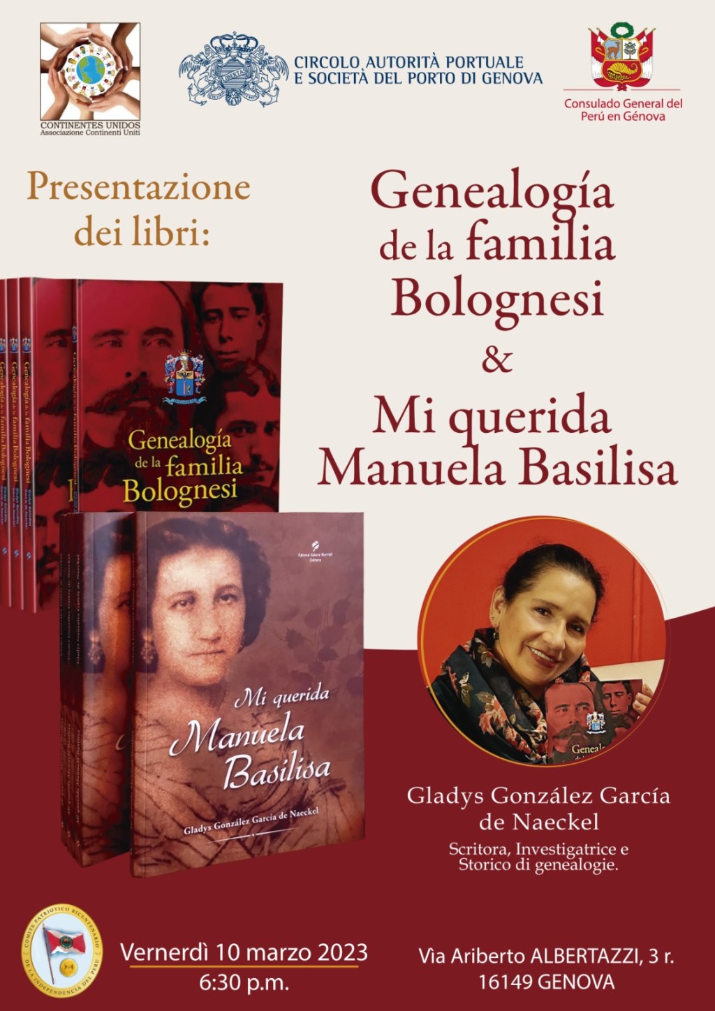 La Asociación Continentes Unidos Invita a la presentación de dos libros escritos por Gladys González&nbsp;García.