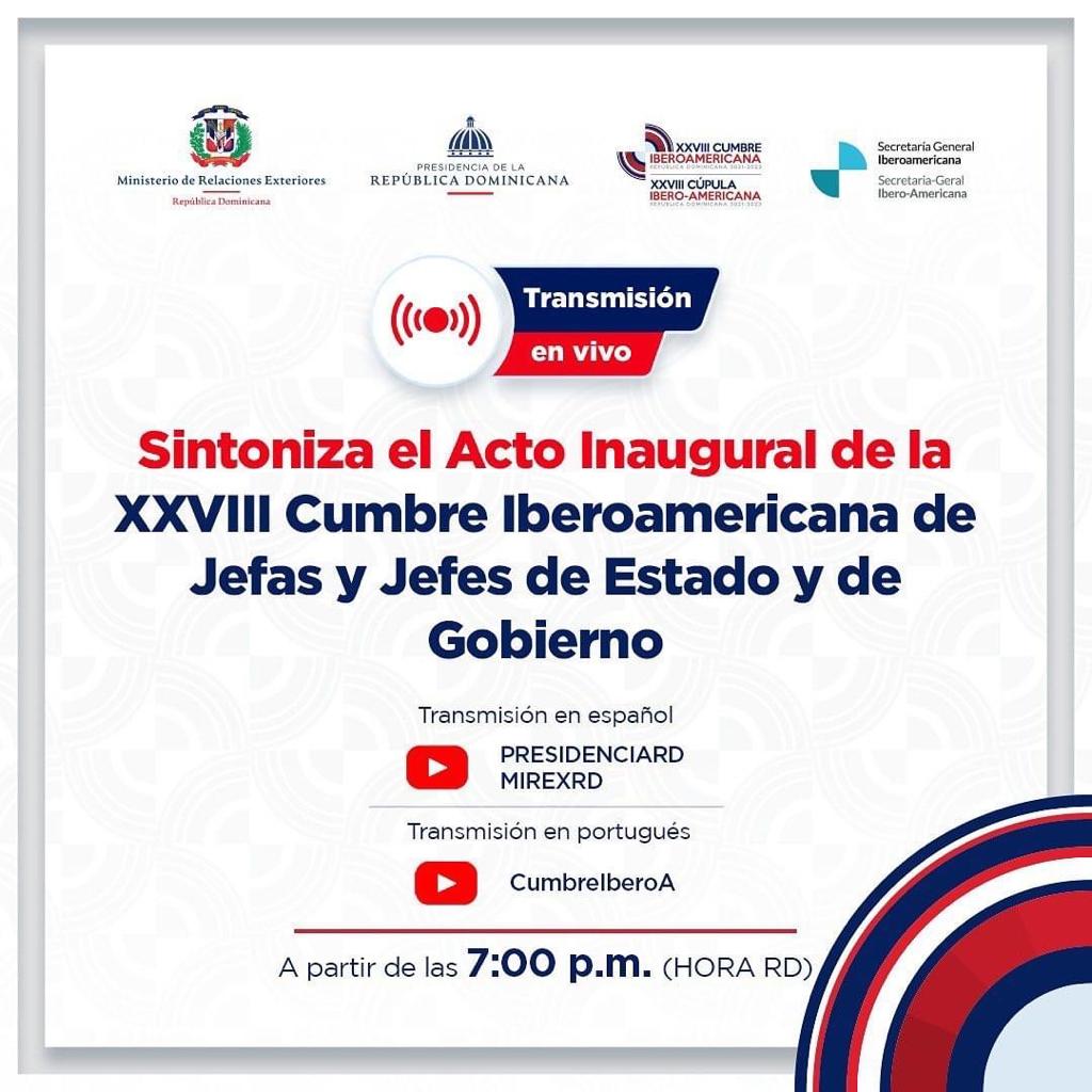 República Dominicana, es el escenario de la 28ª edición de la Cumbre Iberoamericana este año con el lema ‘ Juntos por una Iberoamérica justa y sostenible’