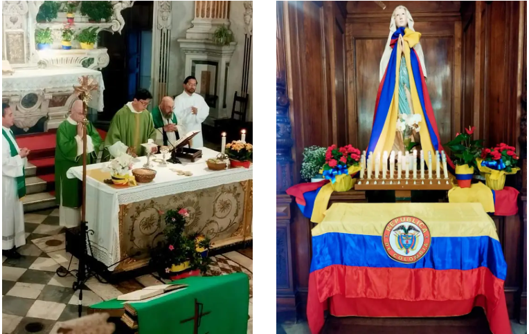 La Comunidad Latinoamericana Santa ‘Caterina de Génova’ conmemoró los 213 años de Independencia de&nbsp;Colombia.