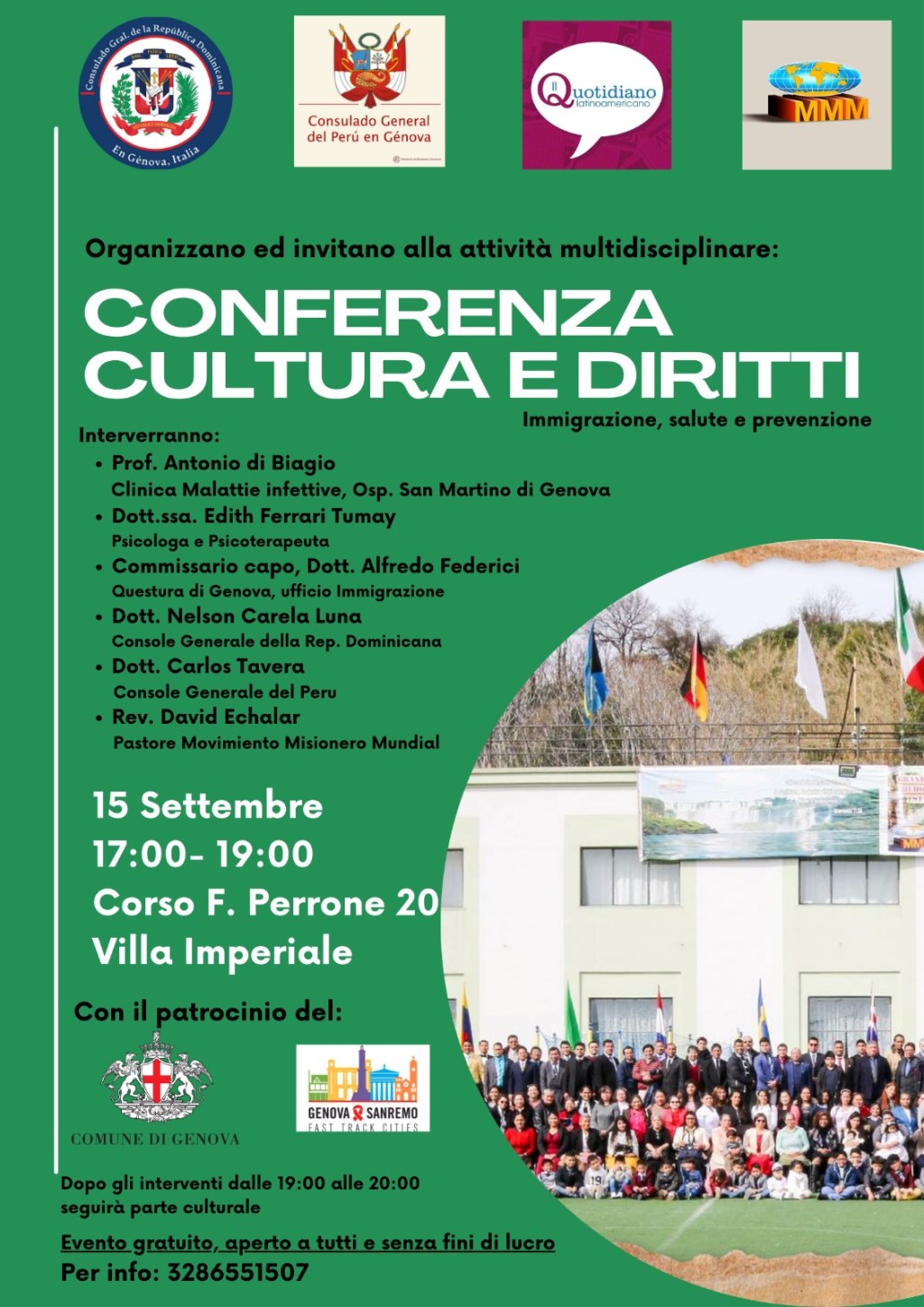 Conferenza, Cultura e Diritti. Immigrazione, salute e&nbsp;prevenzione.
