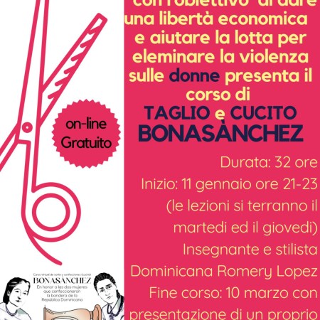 La Asociación Italo Dominicana PAIFA, activo desde hace algún tiempo en el área de Salerno para la difusión de la cultura e historia dominicana, organiza curso 'Corte y Confección' virtual