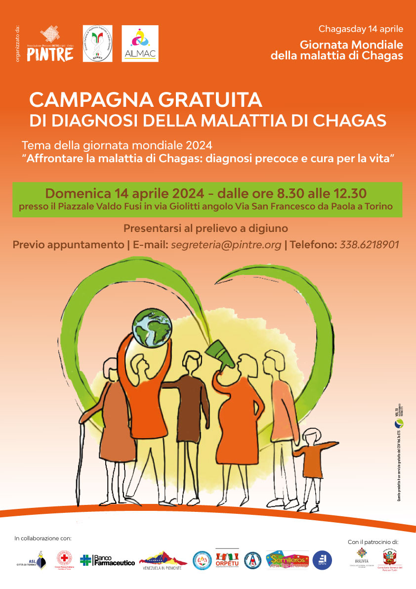 IL 14 APRILE CAMPAGNA DI DIAGNOSI GRATUITA DELLA MALATTIA DI CHAGAS. ALTRO PASSO AVANTI NELLA SENSIBILIZZAZIONE E NELLA&nbsp;PREVENZIONE