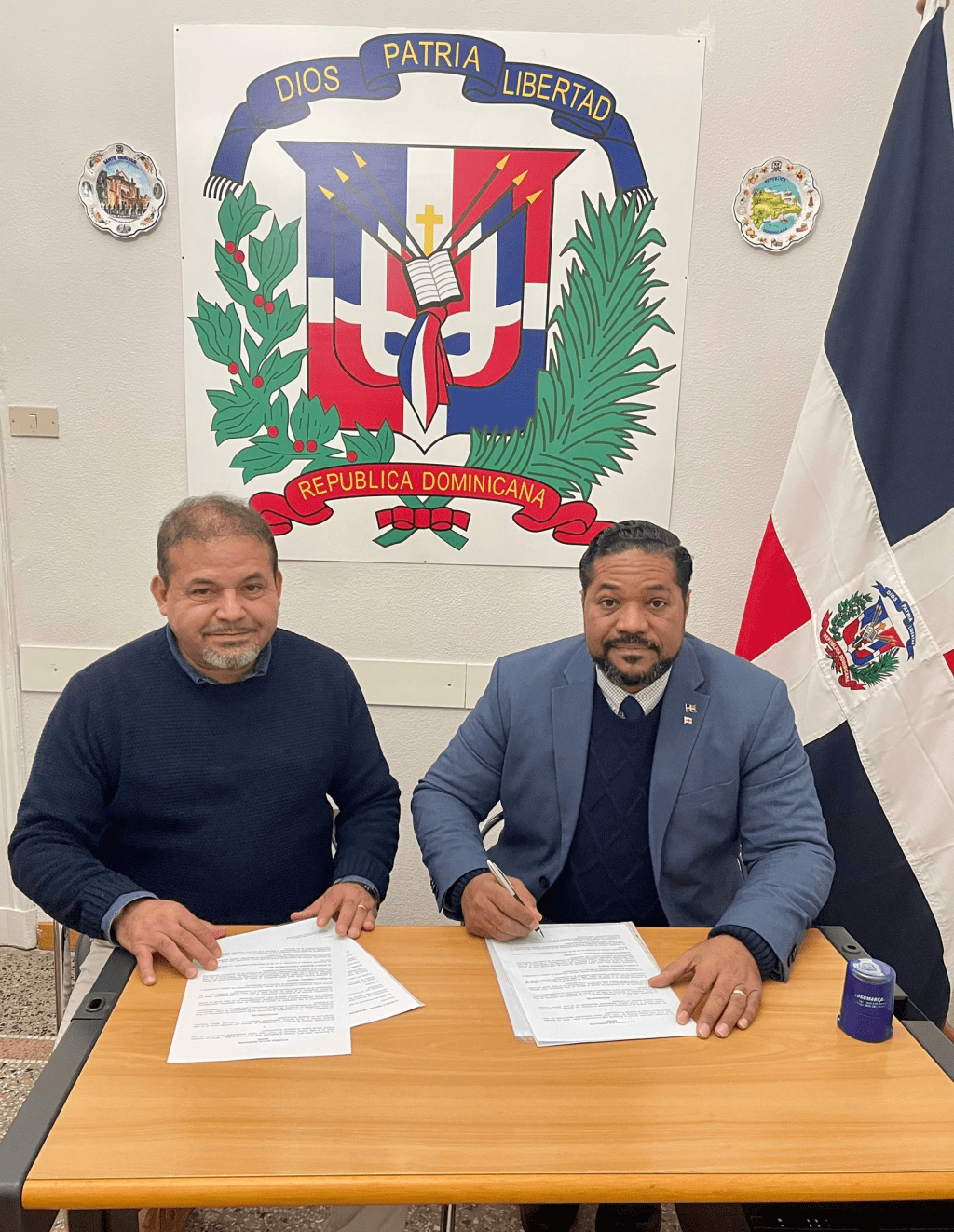 Firma de Acuerdo” entre el Consulado General de la República Dominicana 🇩🇴 y la USEI APS para Continuar ofreciendo los servicios consulares en el Sportello de la ciudad de&nbsp;Savona.