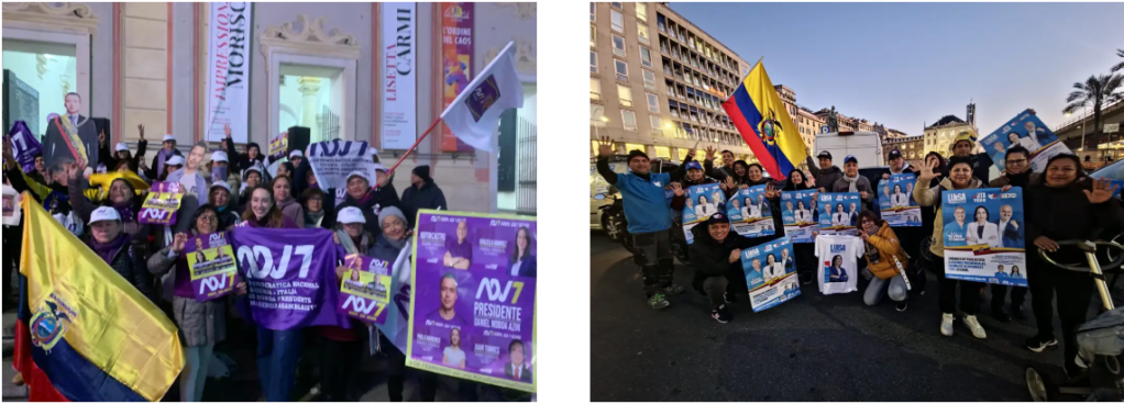 Cierre de la Campaña Electoral. Ecuatorianos en Génova: La Comunidad Muestra su Fuerza&nbsp;Cívica