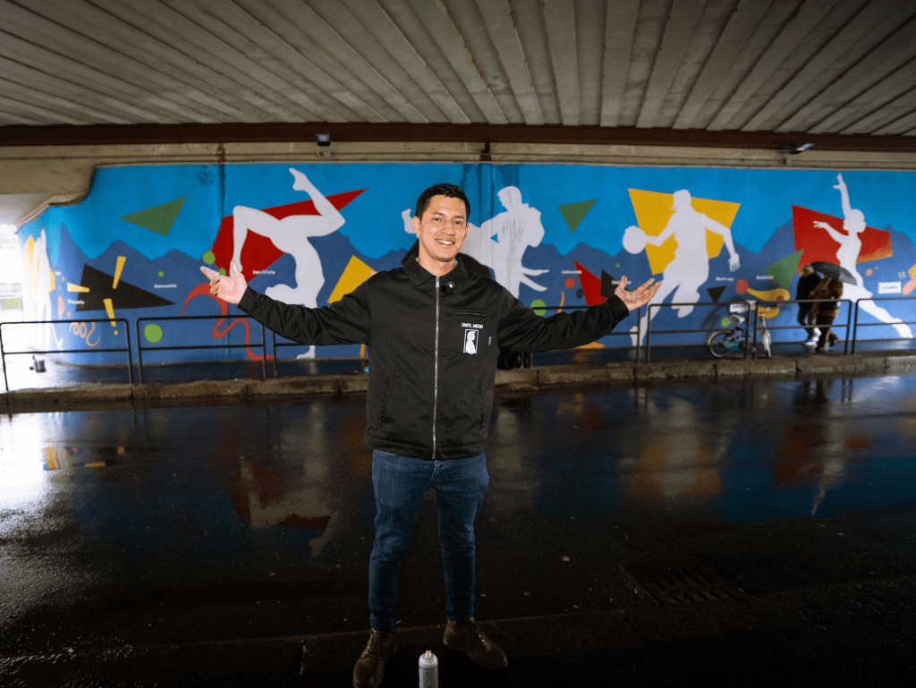 La fiamma che unisce: il nuovo murale di Boris Veliz per Sesto nei Giochi Milano-Cortina 2026